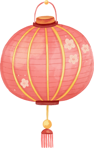 Painterly Textured Lunar New Year Lantern